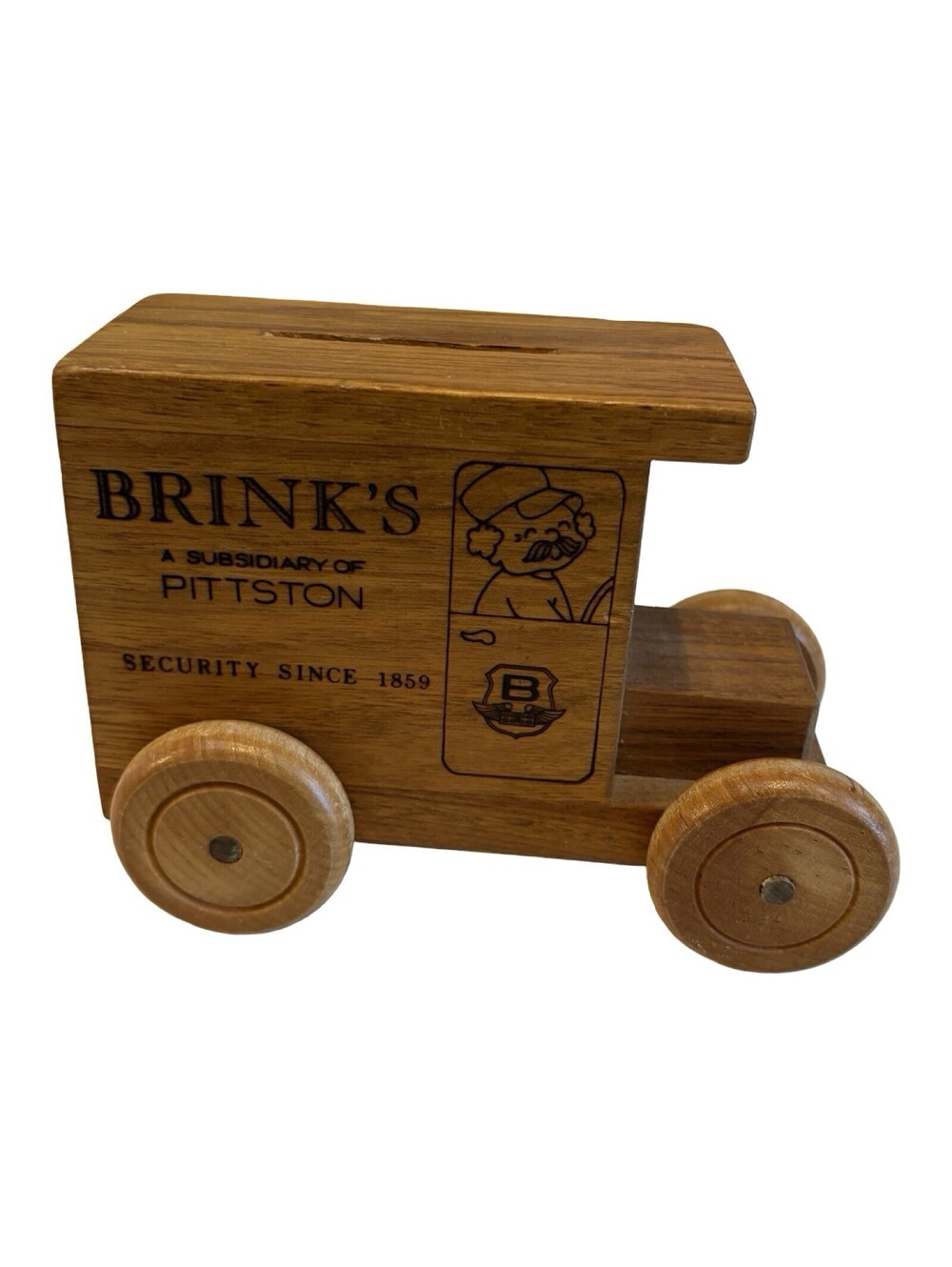 Vintage Wooden Brinks Security Truck Bank - 1979 Toystalgia - No Stopper